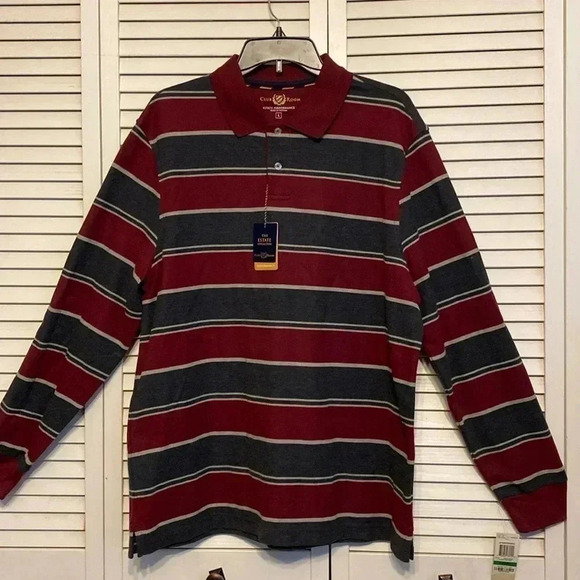 Club Room Stripe Pullover Shirt Size L NWT - Picture 1 of 5
